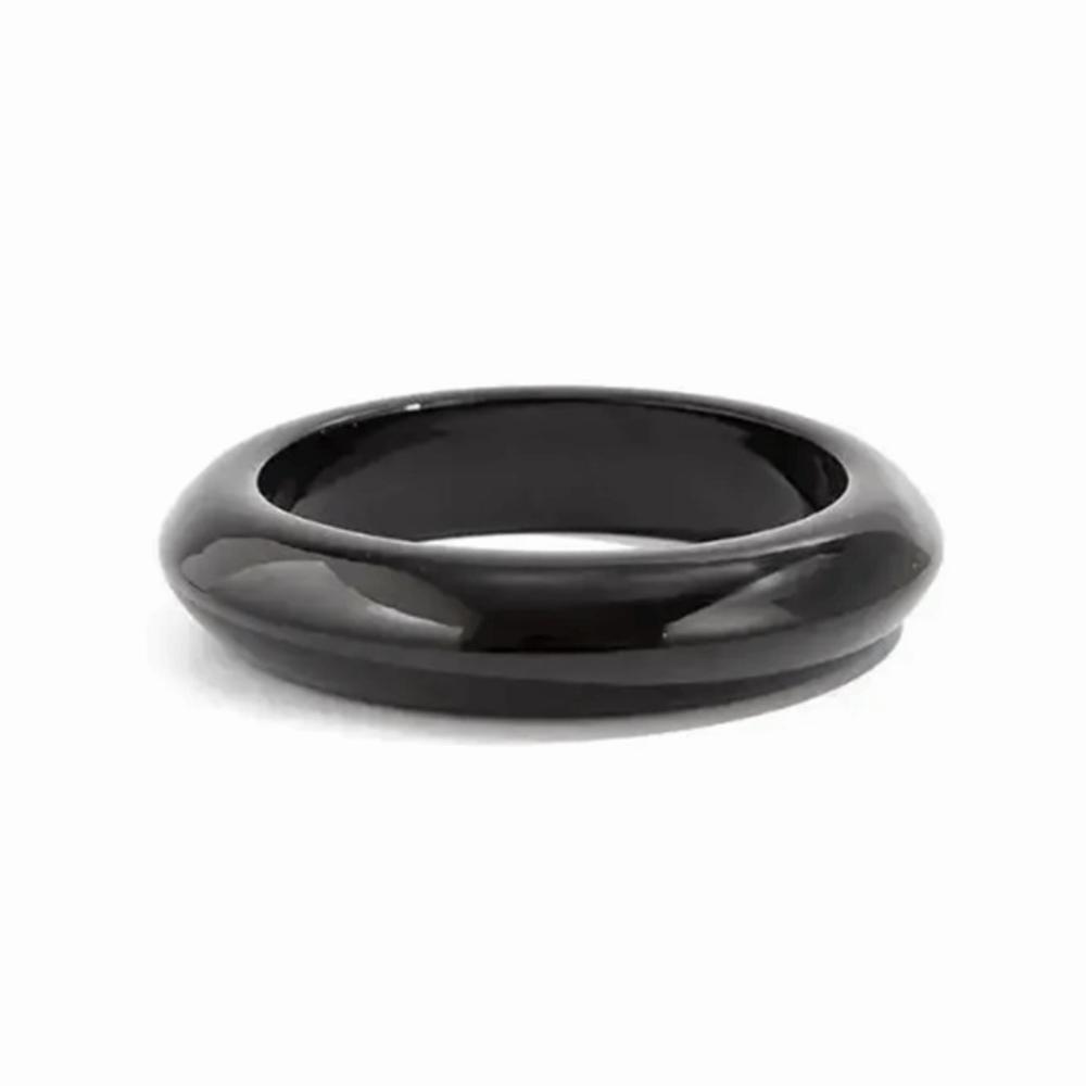 Korean Glossy Round Resin Bracelets Thick Geometric Plastic Bangle Stackable Elegant Wide Bracelets Fashion