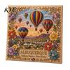 Shiny Rhinestone Accessories American Destination Faux Pearl Art Kit, Scenic Landscape Painting Exquisite Artistic Visual Effect DIY 3D Bead Craft Kit