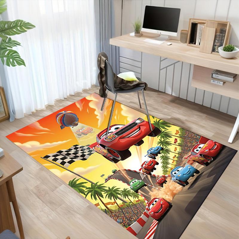 Cars Adventure Carpet For Playroom Bedroom Living Room Sofa Home Decorkids Game Area Rug Nonslip Floor Mat