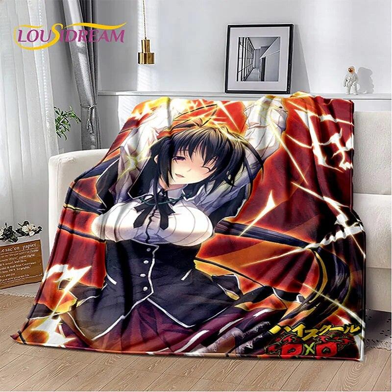 Мягкое плюшевое одеяло для средней школы D×D в стиле аниме для сексуальных девушек, фланелевое одеяло, одеяло для гостиной, спальни, кровати, дивана, чехол для пикника