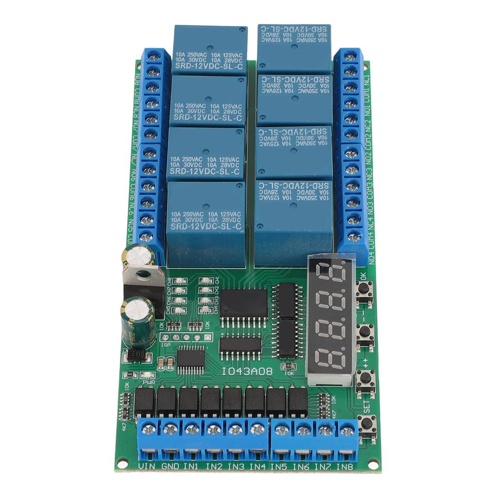 Timer Delay Relay Module IO43A08 8 Channel Multifunction Loop Interlock Self Locking Momentary Bista