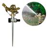 Impact Sprinkler On Spike Base Heavy Duty Zinc Alloy Water Sprinkler for Yard Lawn Garden 0 360 degrees  Rotate Large