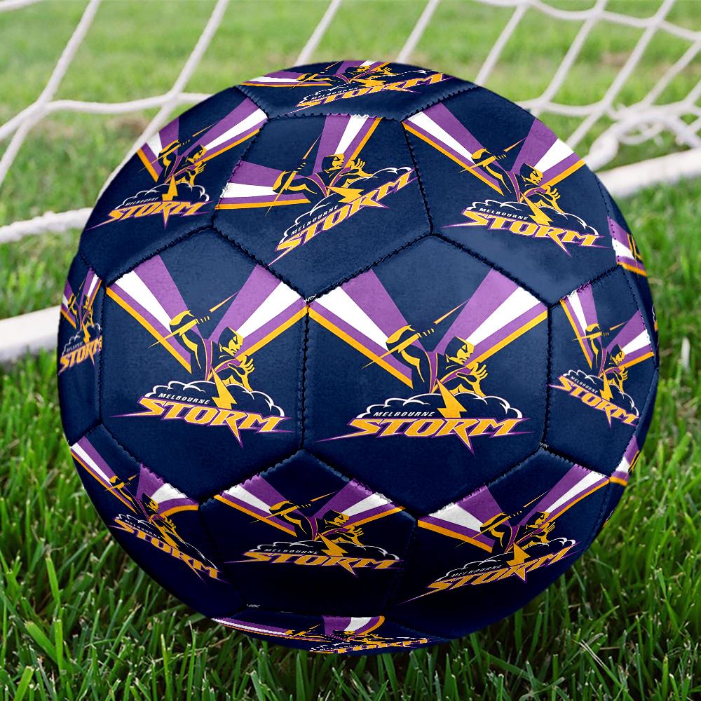 Melbourne Storm Team Size 5 Soccer Ball,Indoor/Outdoor Suitable for Training Matches Tournaments Practice Games Perfect Gift for Fan