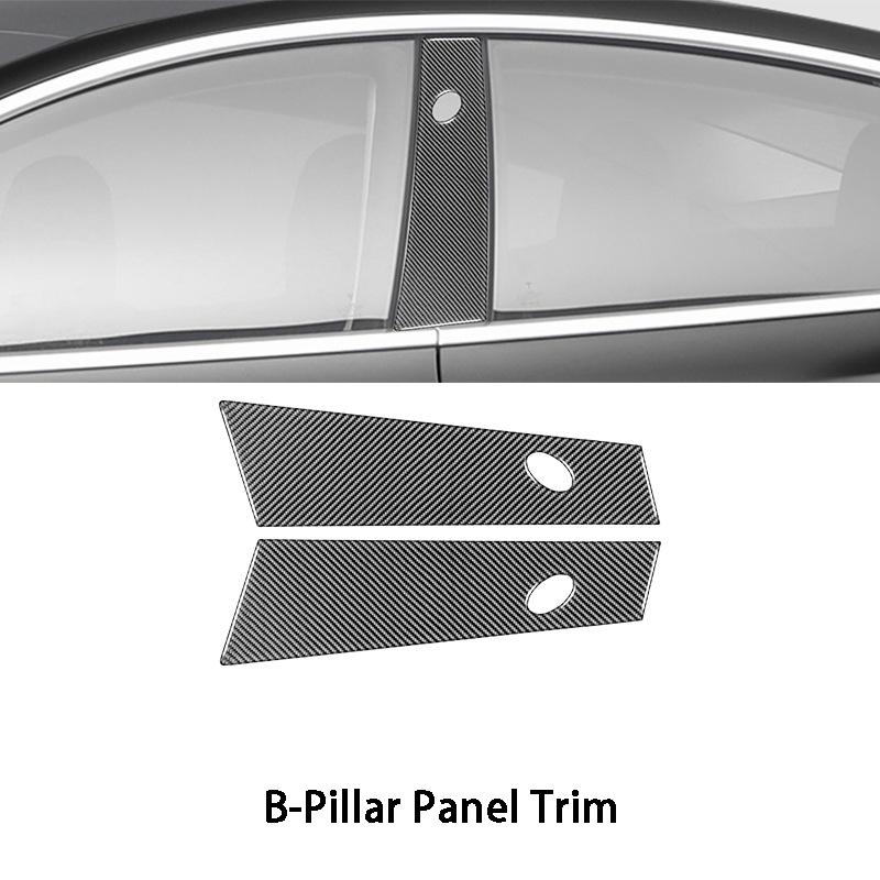 Центральная стойка рулевого колеса из углеродного волокна, крышка подъемника окна, наклейка, украшение, стильные автомобильные аксессуары для модели Tesla