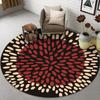 Cute Animal Print Pattern Round Floor Mat Home Bedroom Living Room Decorative Floor Mat Doormat