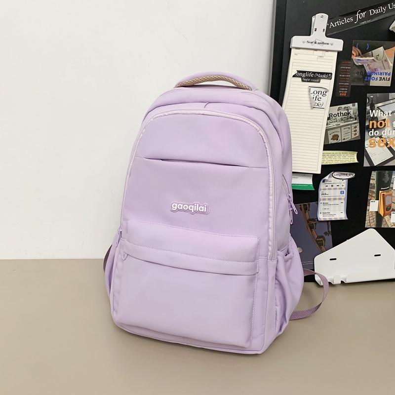 Школьная сумка для школьников средней школы, мужской рюкзак большой вместимости для путешествий, компьютерный рюкзак, однотонный женский рюкзак