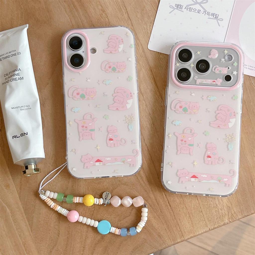 Cartoon Star Cat Double Layer Anti-Fall Case for iPhone 15/16/17 PROMAX
