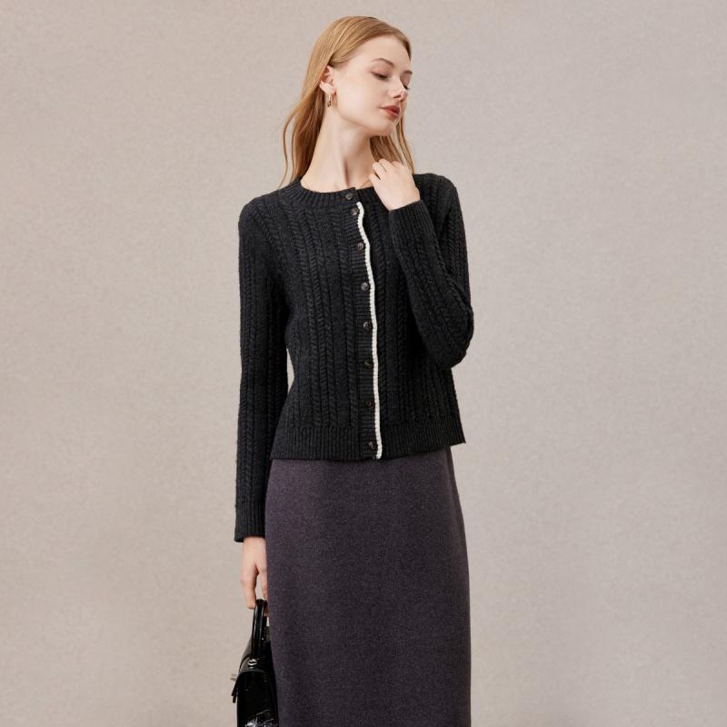 Barn Wind Intellectual Wool Cardigan - Women's 25 Year Winter Edition Knitted Thread Design Daily Commuter Knitted Sweater