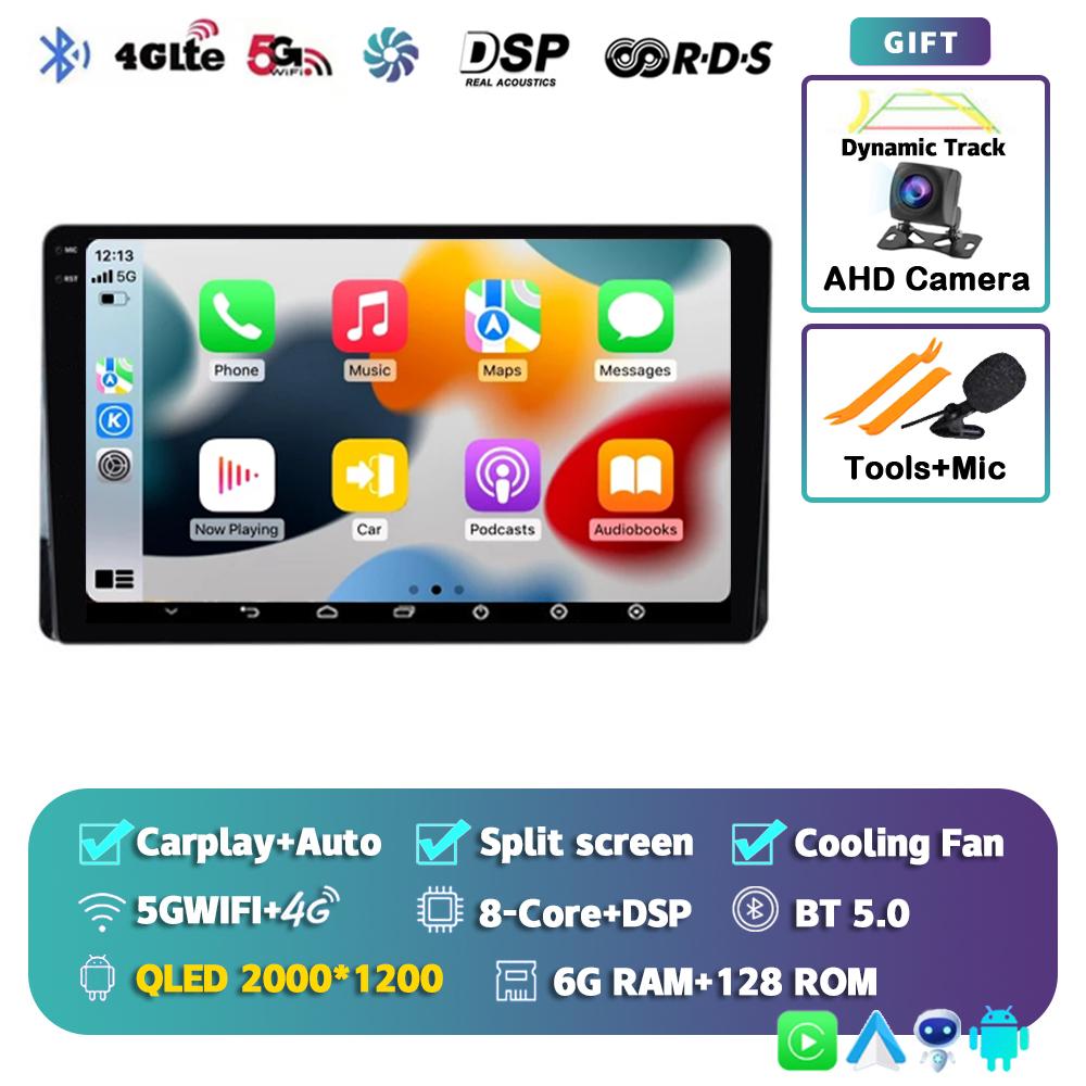 Android 14 Carplay автомобильное радио для Toyota Highlander Kluger 2021 2022 мультимедийный видеоплеер навигация GPS 2din стерео головное устройство