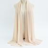 Women's Solid Color Pearl Chiffon Bubble Scarf, Long Silk Headscarf, 70x180cm, Middle Eastern Style