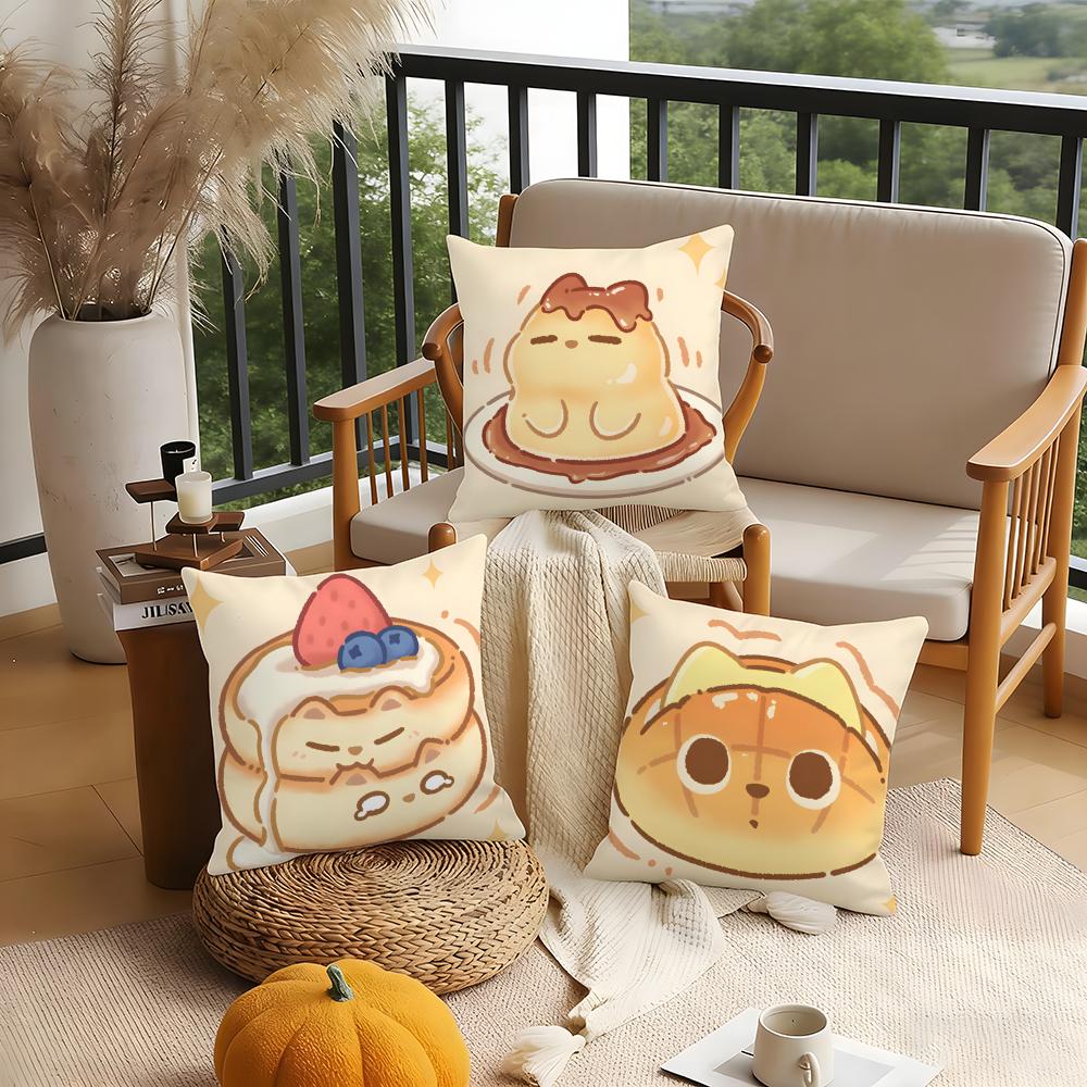 Animal-Shaped Desserts Cushion Cover 1 Piece Short Plush Pillowcase, Soft And Washable, Mostly Used For Sofa, Car