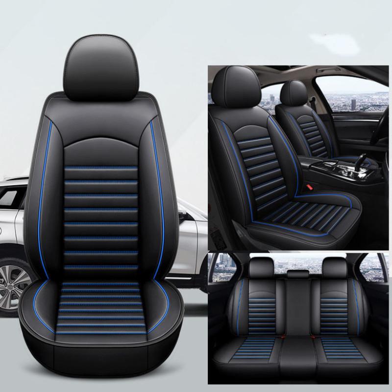 Кожаный чехол для автомобильного сиденья, комплект мягкой губки, внутренний слой, защитная подушка для автомобильного сиденья, текстурированный коврик, универсальный коврик для 5 мест автомобилей