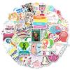 49 Creative Warm Hand-Painted Mental Health Theme Pp Waterproof Decorative Stickers Stickers
