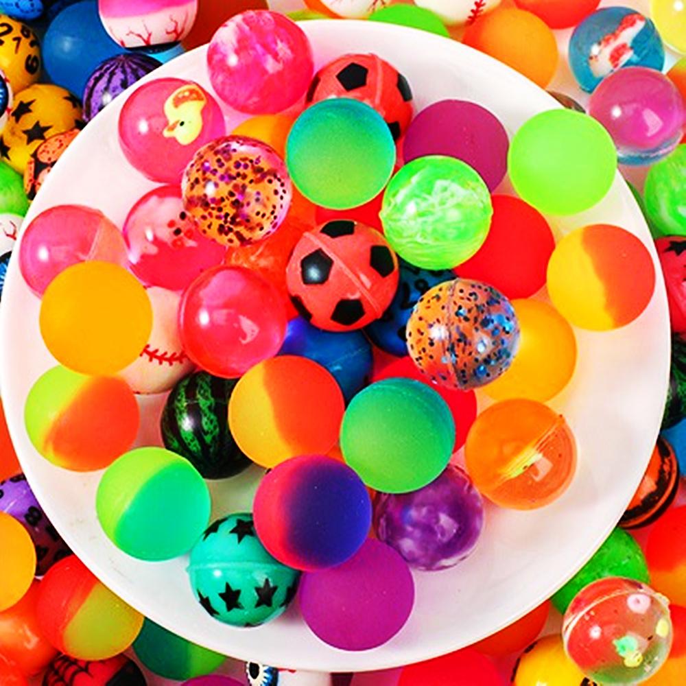 12/30Pcs Mini Colorful Bouncy Ball Toy Children Birthday Party Baby Shower Gift Pinata Filler Boys Girls Reward Party Favors Bag