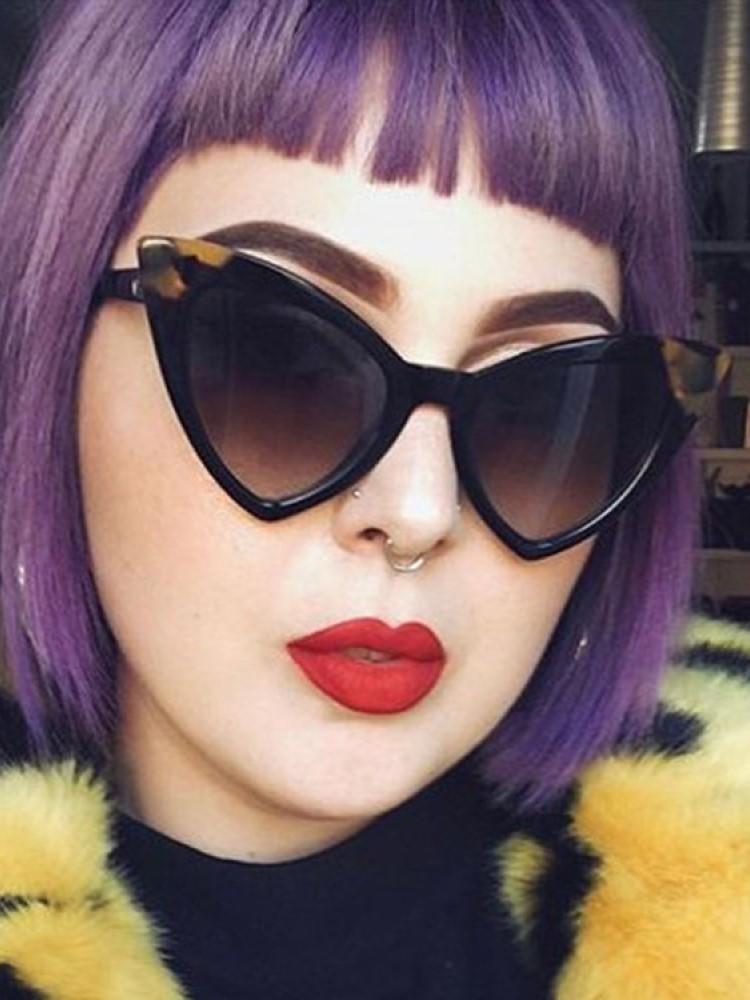 Vintage Cat Eye Sunglasses For Women Retro Cateye Frame Black Colorful Eyewear Female Oculos De Sol