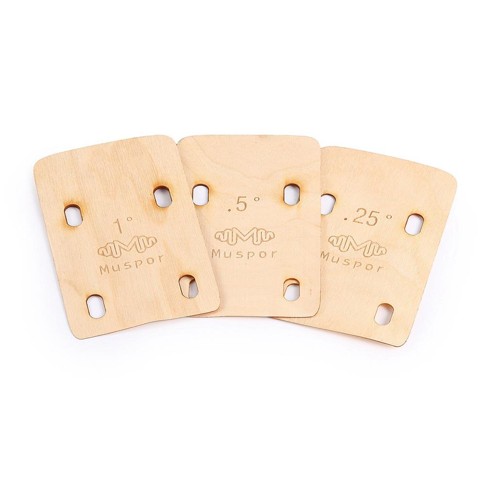 3PCs Bass Neck Shim Solid Maple Wooden Guitar Neck Shims 0.25 0.5 1 Degree?Electric Bass Neck Shims Set
