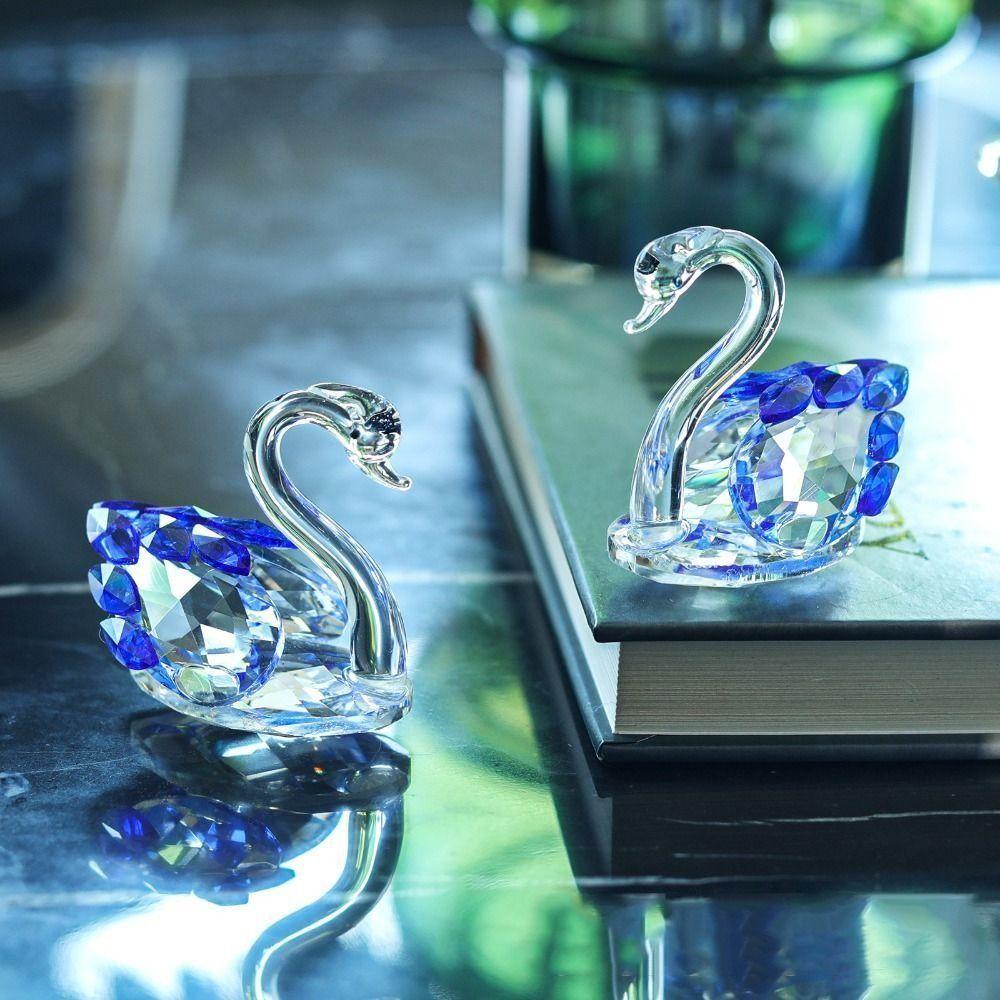 Творческие лебеди, поделки, украшение для рабочего стола, стеклянные фигурки лебедей, гостиная