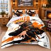 N-Narutos Pattern Bedding 3Pcs Set Bed Sheet And Pillowcases For Indoor Bedroom