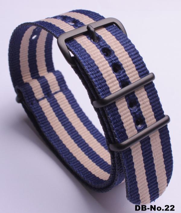 Черный нейлоновый и парусиновый ремешок для часов с вакуумно-нанесенной застежкой