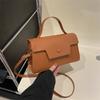 Women's Retro Shoulder Bag New Fashionable Crossbody Bag PU Leather Texture Handbag Small Square Bag