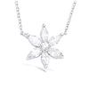 [K6444] - Silver Necklace 'Flora' Silver White (rhodium-plated) - 12 Mm