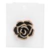 Flower Brooch Pin Rhinestone Elegant Shiny Stylish Alloy Vintage Flower Brooch Black for Party