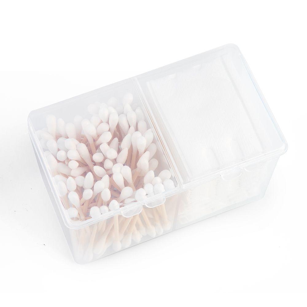 Makeup Container Makeup Transparent Storage Box Cosmetic Organizer Cotton Pads Holder Case Drawer