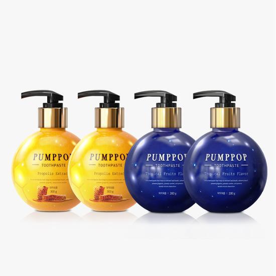 Crio Pump Pop Pump Toothpaste 300g * 2 Packs, Choose 1 of 2 Types (Tropical/Royal Pro)