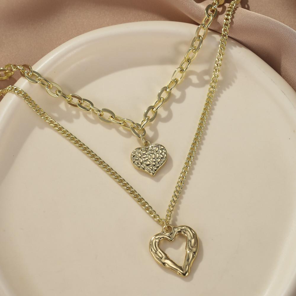 Элегантное ожерелье в виде сердца с крыльями ангела для женщин, модные золотые и серебряные украшения