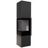 Wood Burning Steel Stove KRATKI REN/L Left Ø 150 7 kW Black Thermotec Self Closing Door