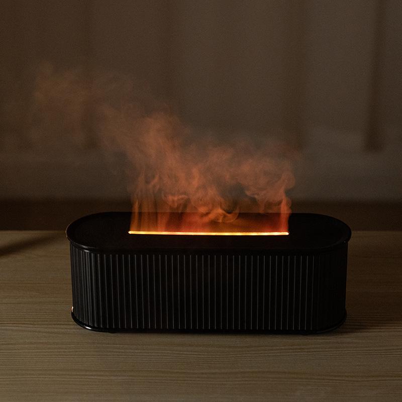 Ароматический диффузор, увлажнитель воздуха Flame Air Humidifier USB, настольный, для дома, спальни, ароматизатор, эфирное масло, диффузор с цветным ночным светом