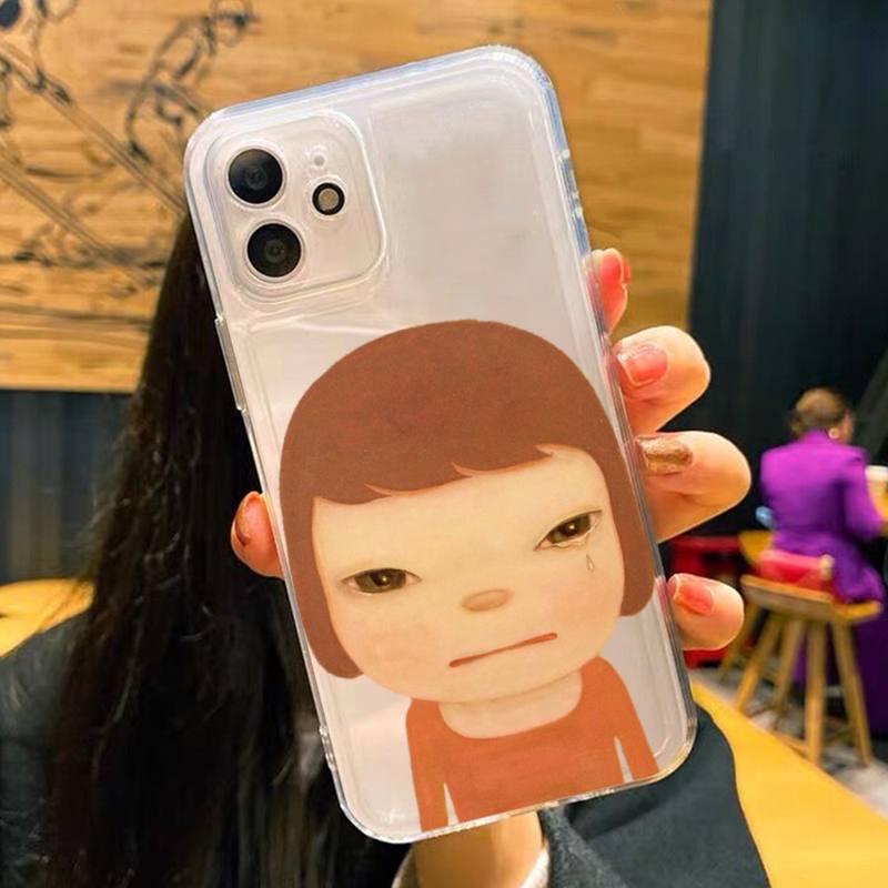 Чехол для телефона Yoshitomo Nara для iPhone 11 12 13 14 Mini Pro Max XR X XS TPU прозрачный чехол для 8 7 6 Plus SE 2020
