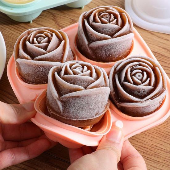 Форма для льда Rose Ice Cube Mold из пищевого силикона для коктейлей Whiskey BPA Free Ice Cube Maker