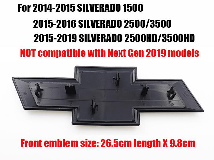 1pcs 3D ABS Car Front grill logo Rear Bumper tail door trunk sticker Emblem sticker styling Accessories For Chevrolet SILVERADO