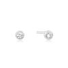 Solitaire Cubic Zirconia 925 Silver Stud Earrings E059-03H