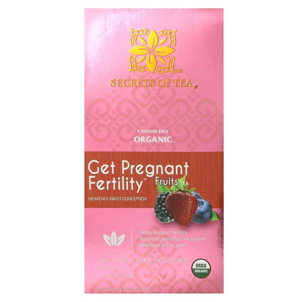 Organic Fertility Tea, Fruit, Caffeine Free, 20 Tea Bags, 40G (1.41Oz)