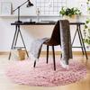 Тонкий и мягкий ковер extra soft розовый диам.120