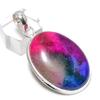 Радужный солнечный кварц драгоценный камень ручной работы серебро 925 пробы кулон 1.97" W2V97