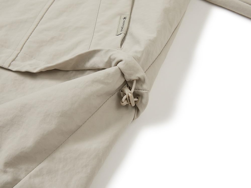 Snow Peak Женская куртка ветровка с капюшоном Polywasher, светло-бежевая, внешний размер S, GS-S25FWFWB67