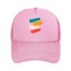 Colorful Abstract Brush Swipe Stripe Mesh Baseball Cap Polyester Forward Observations Hat Adjustable Golf Hat Summer