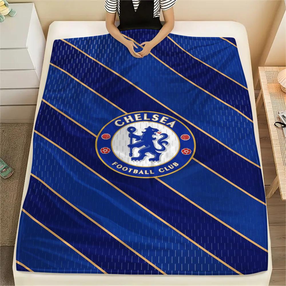1Pc Chelsea FC Print Flannel Blanket High Quality Warm Comfortable Cover for All Seasons Perfect for Gifts Home Decor