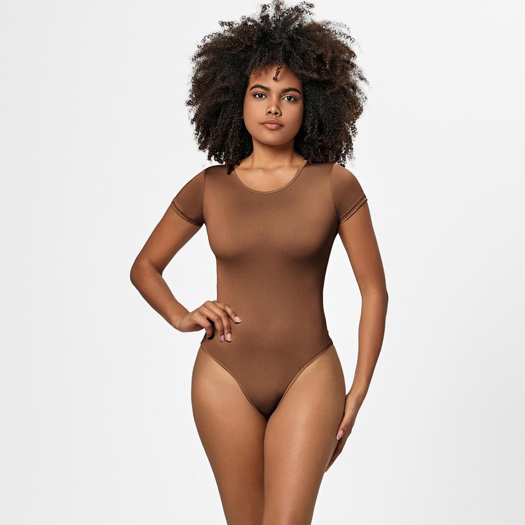 Женский модный боди с квадратным воротником, однотонный, сексуальный, облегающий, большого размера, с короткими рукавами, комбинезон для женщин