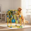 PVC Modular Dog Gym Frame With Hanging Toy Bracket For Small Medium Dogs