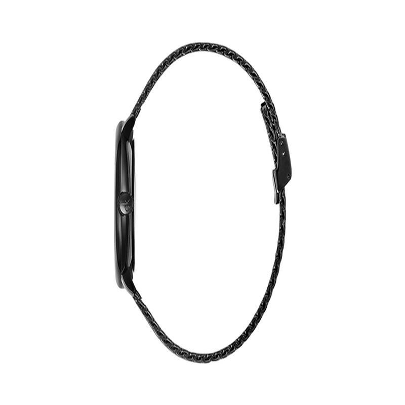Calvin Klein Часы Серия Quartz Noon Кварцевый механизм Стальной ремешок Черный циферблат Мужские часы Большой циферблат Ретро K8M21421