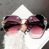 2025 Women's UV Protection Rhinestone Crystal Sunglasses - Korean Style Trend