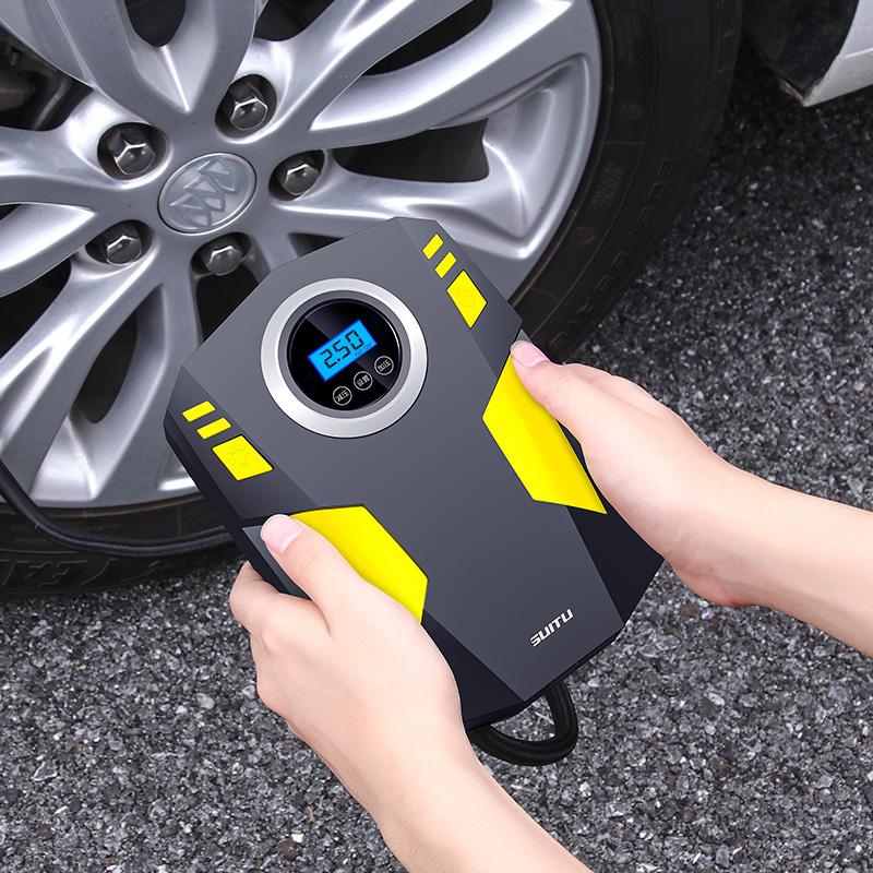 Smart Portable Air Compressor Electric Wireless LED Tyre Inflatable Air Pump Rechargeable Inflator for Car Bike Tyres