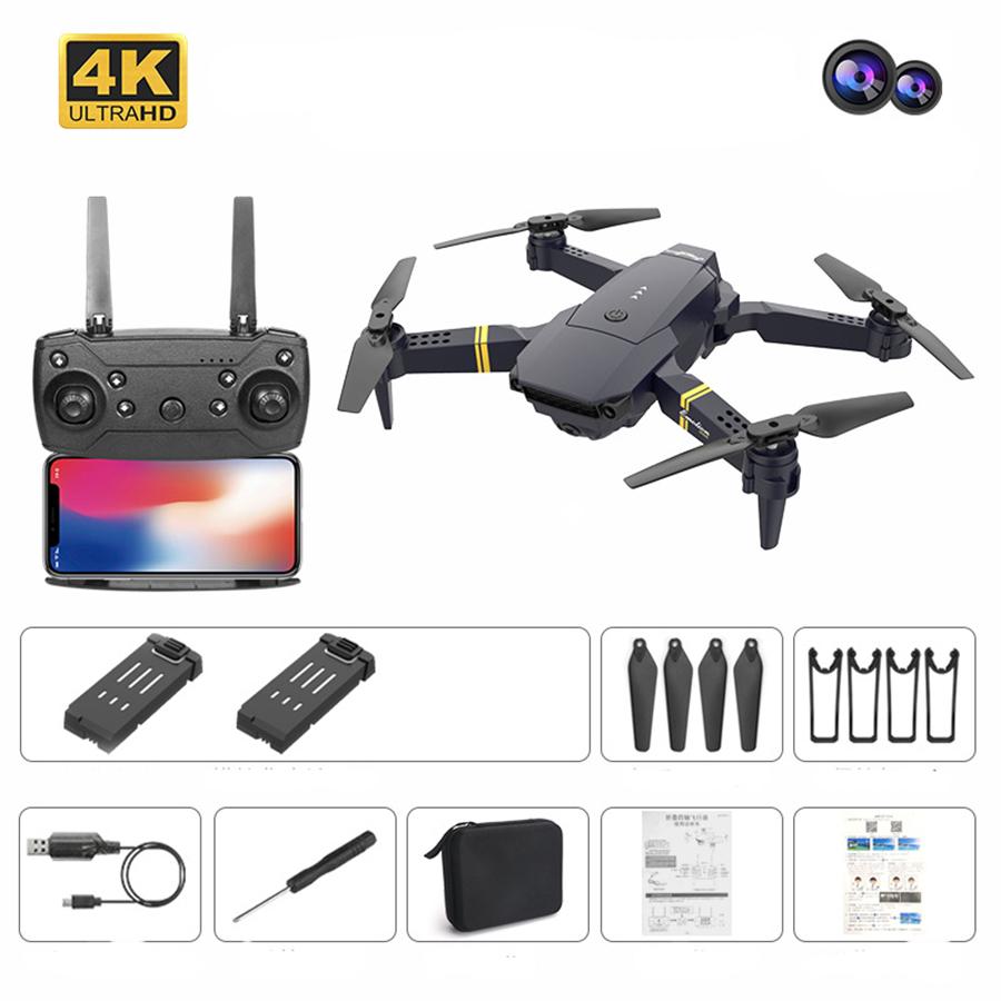 WIFI FPV 4K HD Двойные камеры Встроенный аккумулятор Складной Селфи RC Квадрокоптер Дрон