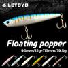 Streamline Design Floating Popper Lure Laser Coating Bass Fishing Lure  Stream Fishing