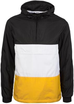 Демисезонная куртка Urban Classics Color Block Pull Over Jacket (TB2101) black/chrome yellow/white
