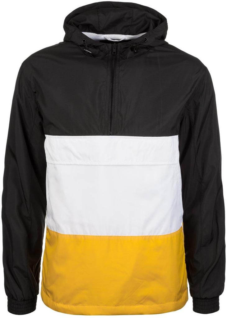 Демисезонная куртка Urban Classics Color Block Pull Over Jacket (TB2101) black/chrome yellow/white
